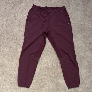 Men's Lululemon License to Train Burgundy Joggers
